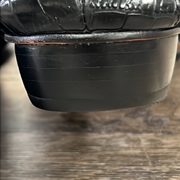 Brighton DANCER Black Suede Croc Embossed Ballet Flats Size 9 - Picture 11 of 14